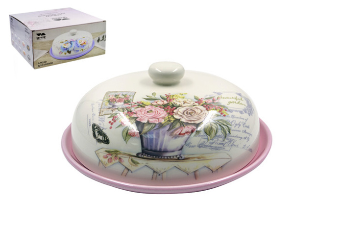 Блюдо для блинов Lavenir "Beautiful garden" 23 см, HC620-K48 доломит    1/12шт.