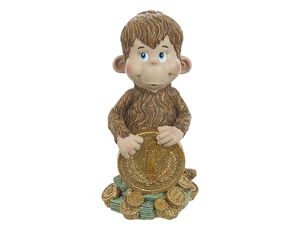 Фигурка дек. SL1961746 "Обезьянка c монетой" под. уп.  1/36шт.        