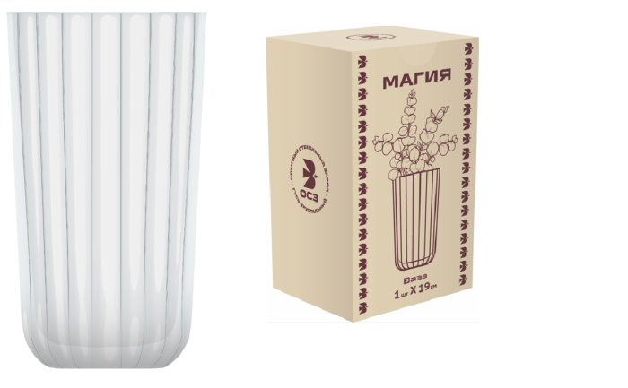 Ваза для цветов "Магия" 24с2395 в под. упак. 1/6шт.