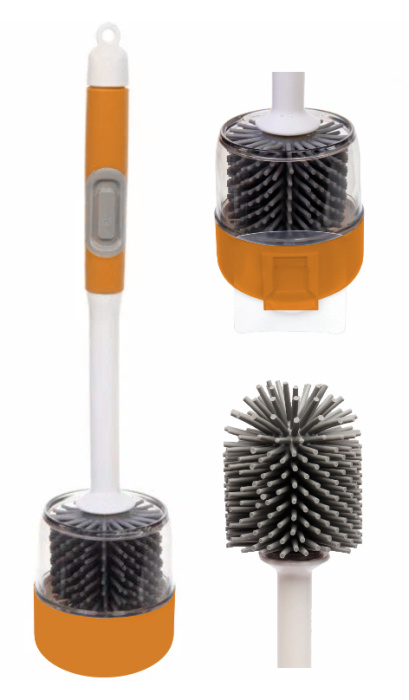 Ершик для унитаза с дозатором д/моющего средства 41*9 см, 108370 силикон        1/60шт.