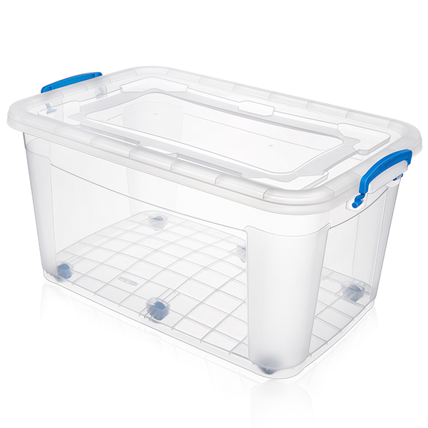 Контейнер "Storage Box" 376 (50л) на колёсах (микс)     1/6шт.