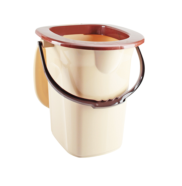 Ведро для туалета 09044 молочный             1/10шт.