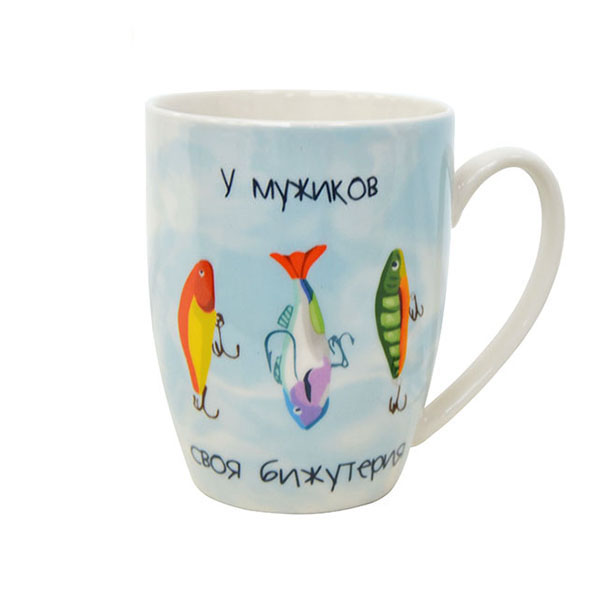 Кружка Lavenir "Мужская" 360 мл к14-8215 фарфор   6/48шт.