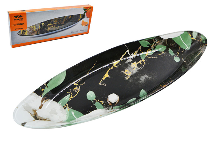 Блюдо Lavenir 30*10,5 см, BT0012-DD273 стекло                       1/24шт.