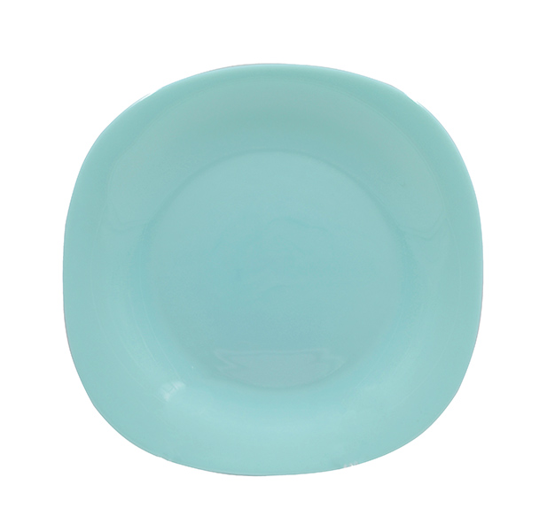 Тарелка обеденная Lavenir HoReCa "Square soft color" 22,5*22,5 см,9,5" LFP-95 GREEN стекл.   6/36шт.