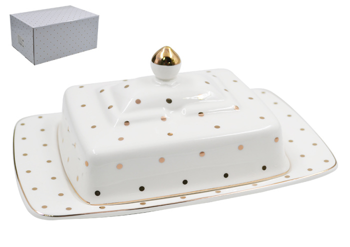 Масленка Lavenir серия "Праздничная" 20*13,5 см, 440-227 фарфор      1/16шт.