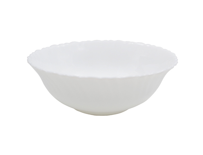 Салатник Lavenir HoReCa "Wave light" 440 мл, 14,5 см, 6" LHW-60 WHITE стеклокерамика    6/48шт.