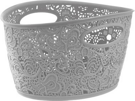 Корзинка ажурная Виктория 02204 MINI серый 099   1/6шт.