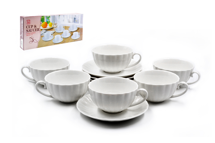 Набор чайный: чашка (6 шт.) + блюдце (6 шт.) (84913)         1/12шт.