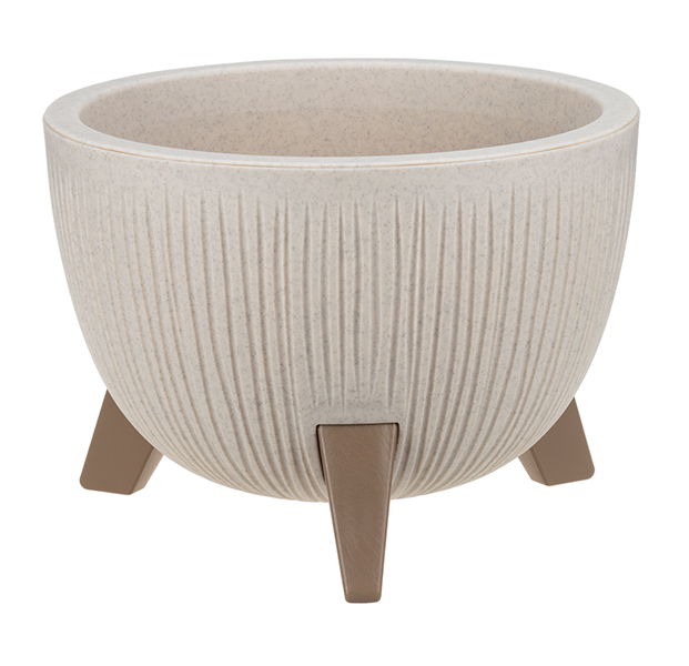 Кашпо Петалис (4,2л) М3254 беж. мрамор     1/4шт.