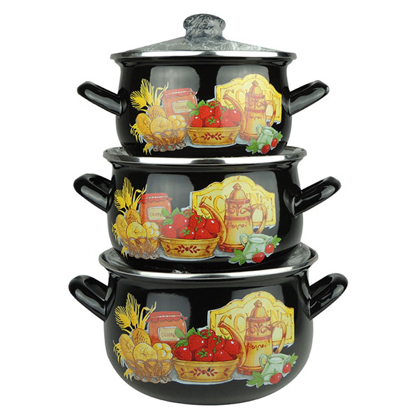 Набор кастрюль (3пр.) "Лакомка" 4201    1/2шт.