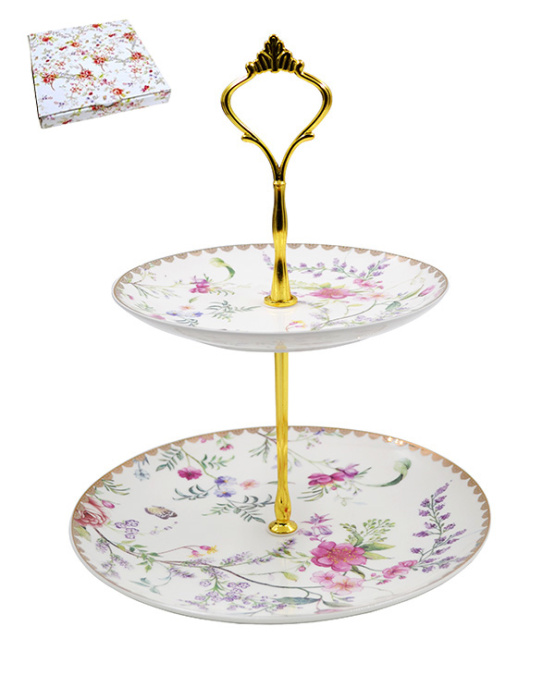 Ваза д/фруктов 2-х ярусная "Аделина" 154-200  1/24шт.