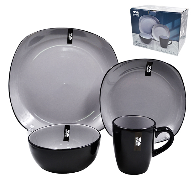 Столовый набор (16 пр.) Lavenir  27*27/20*20 см, 720/380 мл, 10,5/8/6" ст16К-1268GB керамика 1/2шт.