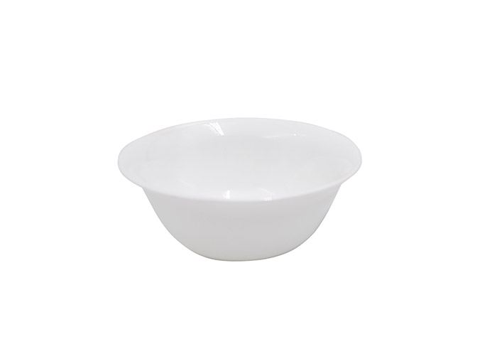 Салатник Lavenir "Гладь" 300 мл, 12,5 см, 5" БЕЛЫЙ LPW-50 WHITE стеклокерамика   6/72шт.