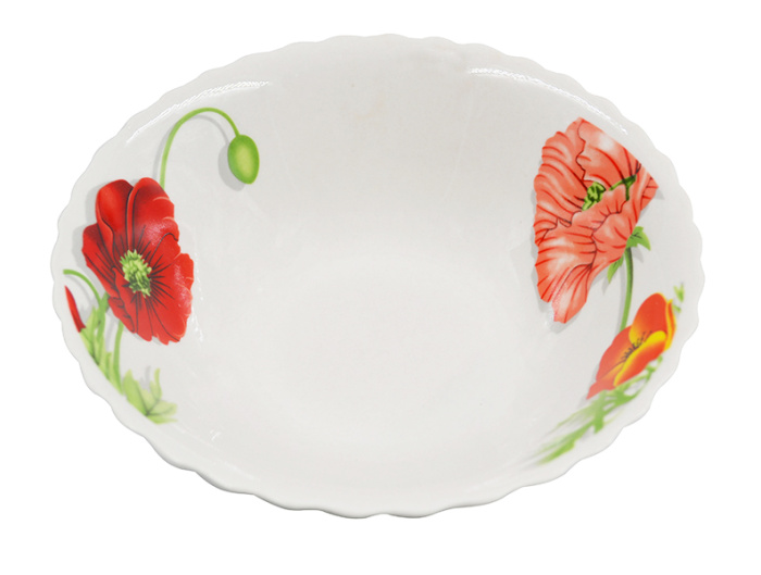 Салатник 7 "Маки" свк7-7686 вырезной край 12/72шт.