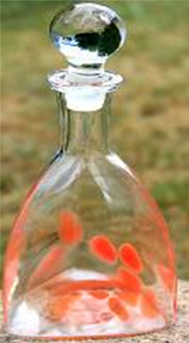 Графин 10609 (0,6л) (Неман) "Цветная крошка" красный 1/6шт.