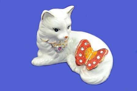 Фигурка "Кошка" (11,5*9*8,5 см) (55868) (фарфор)      1/144шт.