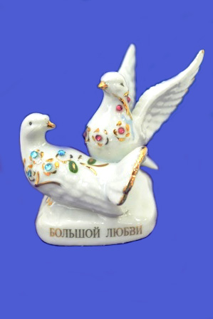 Фигурка "Два голубя" (55814) (фарфор)      1/240шт.