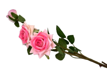 Цветок "Ветка розы" 9115-9 (розовая) Р-9 (33017)          1/288шт.