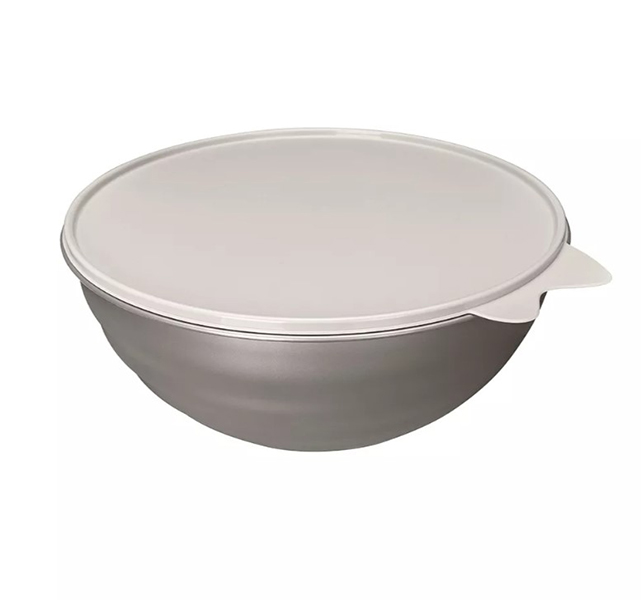 Миска с крышкой "WAVE" B3228042 (0,85л) металлик бежевый     1/15шт.