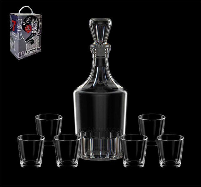 Набор для вина (7пр.) 1430 "Гладкий"   1/4шт.