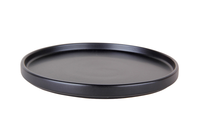 Тарелка "Sola black" PL-0127 (21см) десерт.     4/32шт.