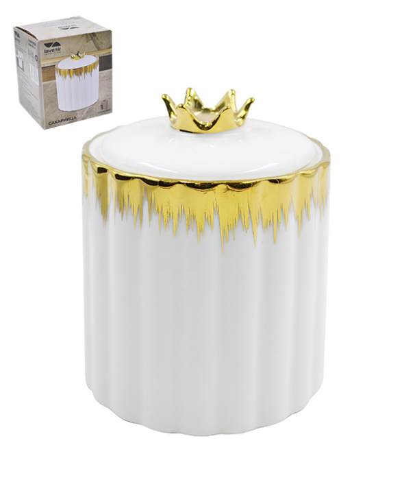 Сахарница Lavenir "Роскошь" 350 мл, 11/8,5 см, 333-350 фарфор     1/36шт.