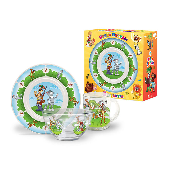 Набор детский (3пр.) "Трое из Простоквашино" КРС-259   1/4шт.