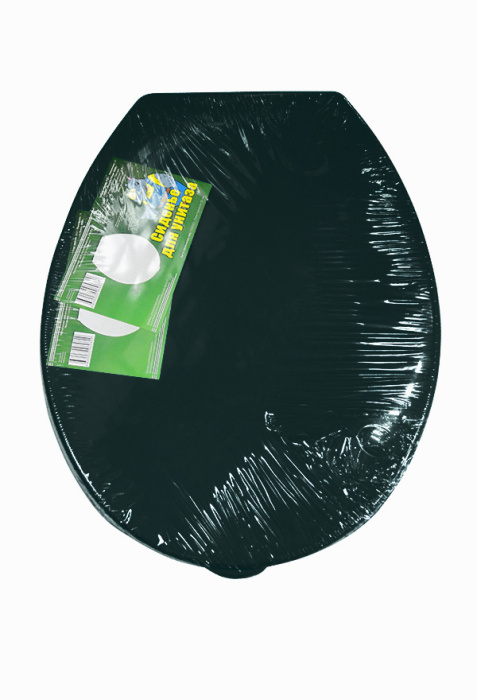 Сиденье для унитаза импорт 962267 черный (МПл)     1/8шт.