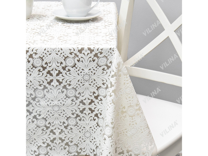 Клеёнка ПВХ "Элегия" 7055 (014-white) (135см*22м)