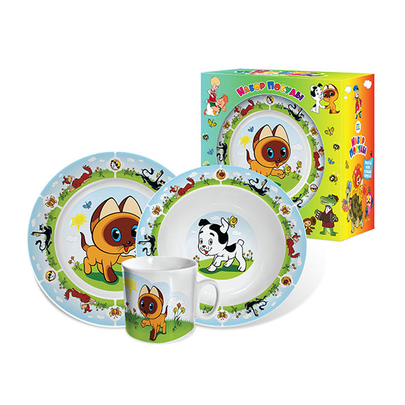 Набор детский (3пр.) "Котёнок по имени Гав" КРС-352   1/3шт.