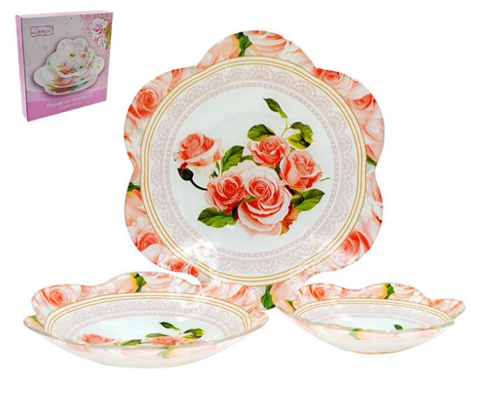 Набор салатников (3пр.) Lavenir 16/20/25,5 см, S3820/3-Q056 стекло   1/8шт.