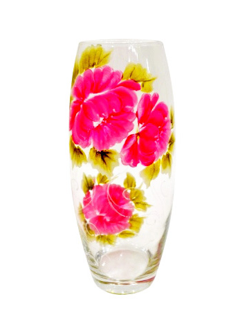 Ваза стекл. Д24-27 (роспись)     1/6шт.