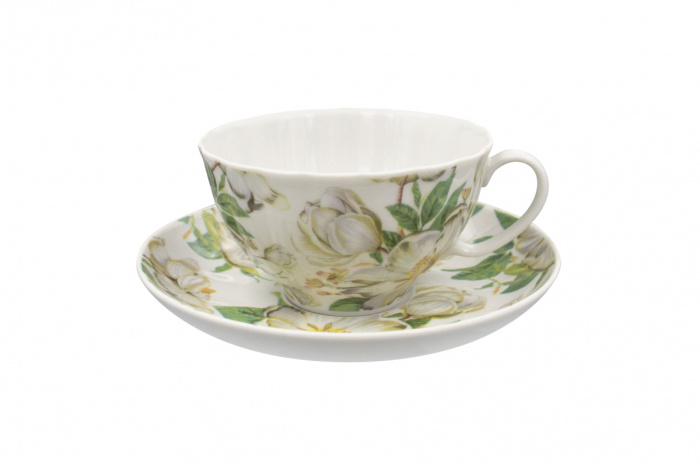 Чайная пара 275 Шепот лепестков (11871) "Белый лебедь"  1/6шт.