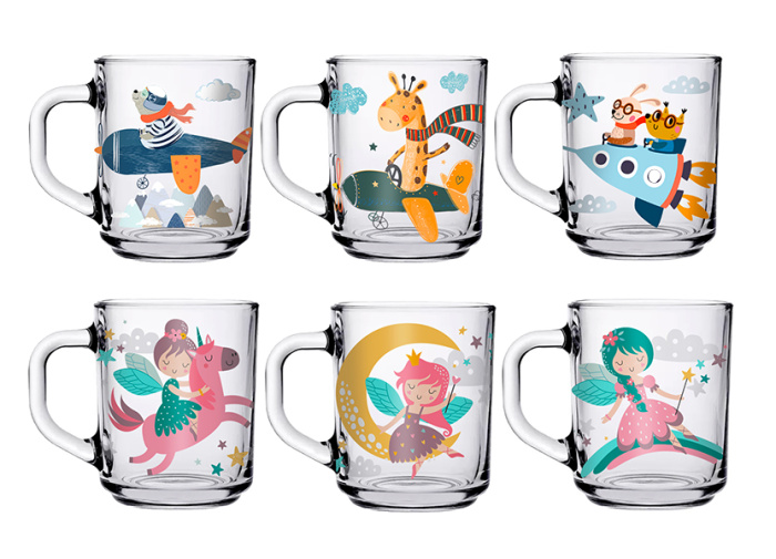 Кружка для чая Green Tea Мультяшки 000033956 микс  6шт.