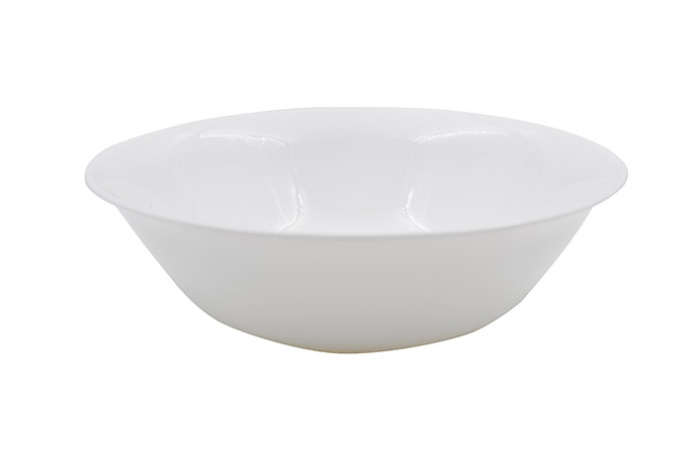 Салатник Lavenir HoReCa "Smooth" 650 мл, 18,5 см, 7,5" LPW-75 WHITE стеклокерамика   6/48шт.