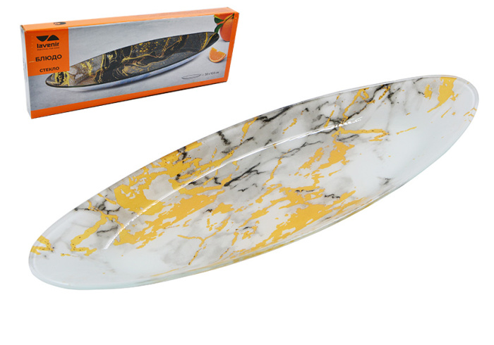 Блюдо Lavenir 30*10,5 см, BT0012-HH043W стекло                       1/24шт.