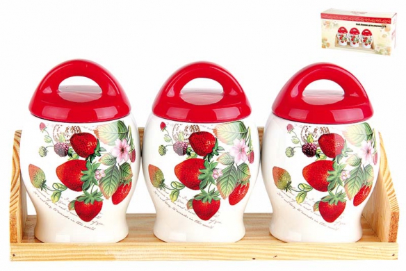 Набор банок (3пр.) "Ягодное нстроение" HC2007C-K07          1/12шт.