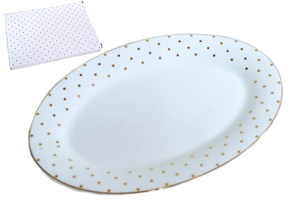 Блюдо Lavenir серия "Праздничная" 30.5*20 см, 12" 440-205 (CI044-19TYP-12) фарфор 1/24шт.