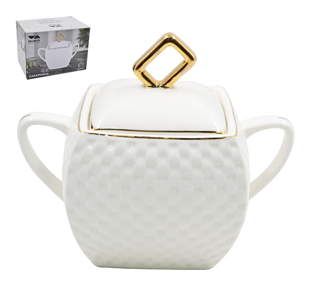 Сахарница Lavenir "Престиж" 350 мл, см, 690-351 фарфор     1/36шт.