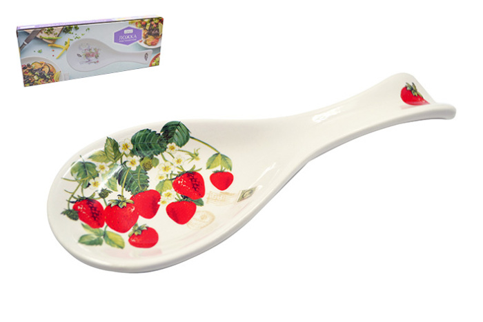 Ложка подстановочная Lavenir "Клубничное лето" 25*9 см HC170-Р67 доломит 1/72шт.