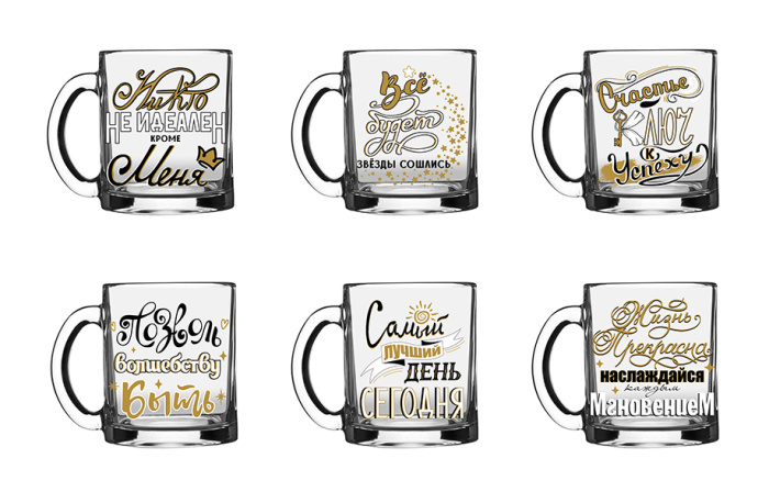 Кружка для чая 1208 На позитиве микс   24шт.