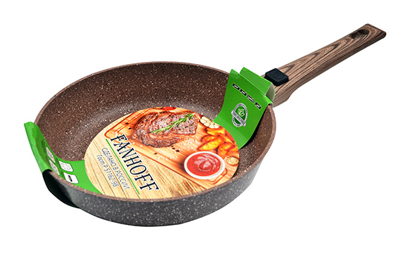 Сковорода глуб. (24см) сгкм240ис "Коф. мрамор" индукц., съемн. ручка (FANHOFF)   1/14шт.