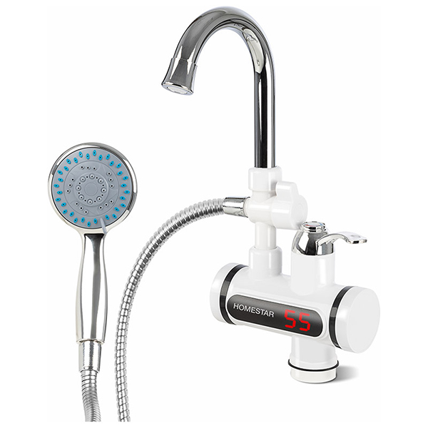 Водогрей "HomeStar" проточный кран+душ HS-0113D     1/16шт.