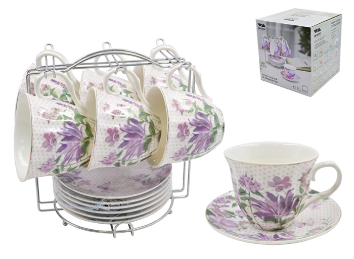 Сервиз на м/подст. (12 пр.) Lavenir 220 мл, 14 см, C03-192 12M фарфор      1/8шт.