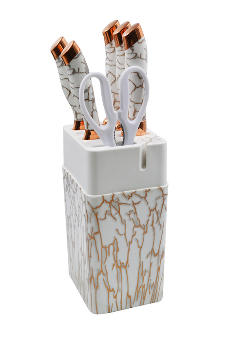 Набор ножей (6 пр.) 112876 с подставкой металл, пластик 1/20шт.