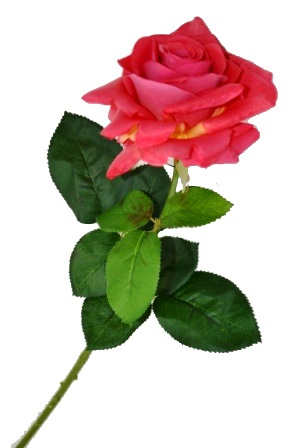Цветок "Роза" 9115-14 (красная) Р-14 (с эффектом натур. лепестков)                 1/240шт.
