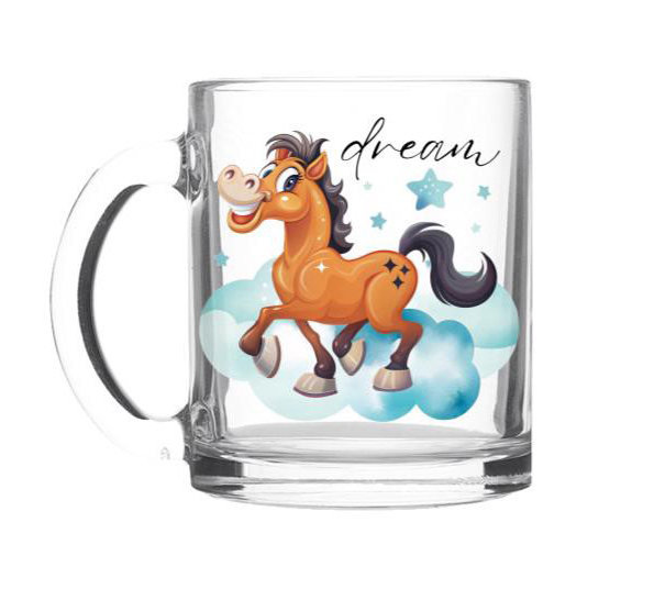 Кружка для чая 1208 Лошадки мечтатели микс            24шт.