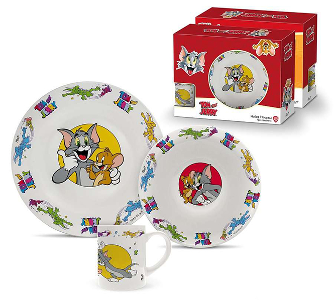 Набор детский (3пр.) "Том и Джерри" КРС-1800   1/3шт.