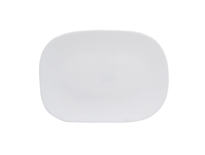 Блюдо Lavenir HoReCa "Square soft" 24*17,5 см, 9,5" LFYP-95 WHITE стеклокерамика   6/48шт.